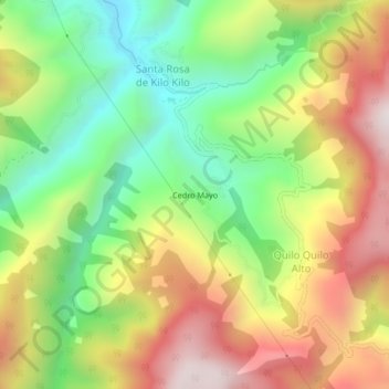 Cedro Mayo topographic map, elevation, terrain