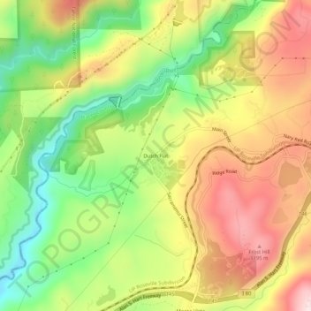 Dutch Flat topographic map, elevation, terrain