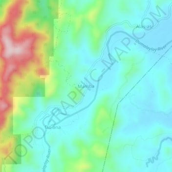 Mamba topographic map, elevation, terrain