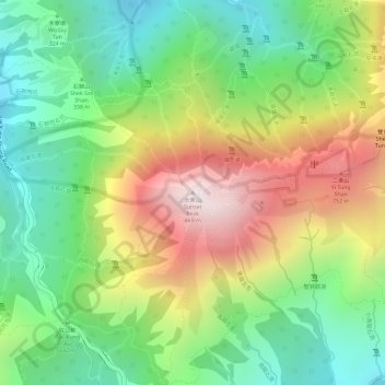 Sunset Peak topographic map, elevation, terrain