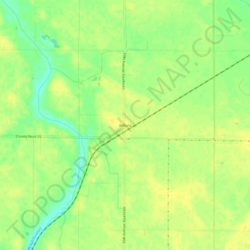 Asbury topographic map, elevation, terrain