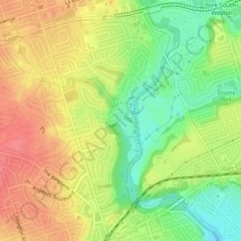 James Gardens topographic map, elevation, terrain