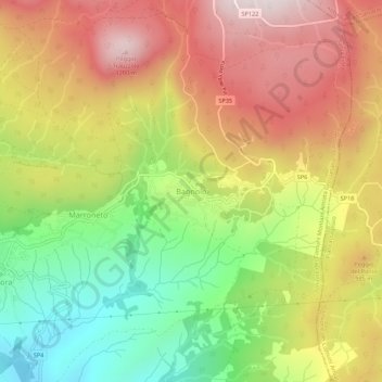 Bagnolo topographic map, elevation, terrain