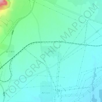 Wufacun topographic map, elevation, terrain