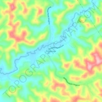 Paraitinga topographic map, elevation, terrain