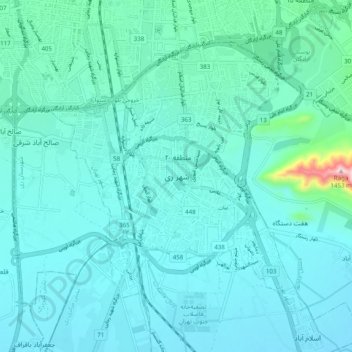 Rey City topographic map, elevation, terrain