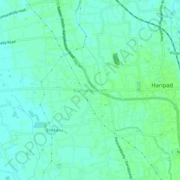 Kumarapuram topographic map, elevation, terrain
