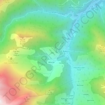 Jos topographic map, elevation, terrain