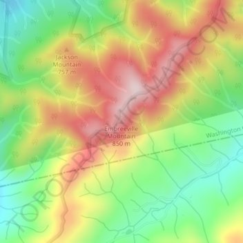 Embreeville Mountain topographic map, elevation, terrain