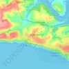 Crafthole topographic map, elevation, terrain