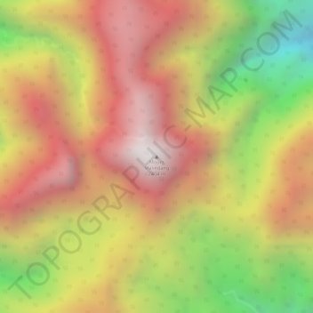 Mount Malindang topographic map, elevation, terrain