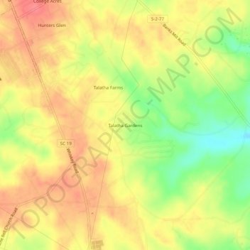Talatha Gardens topographic map, elevation, terrain