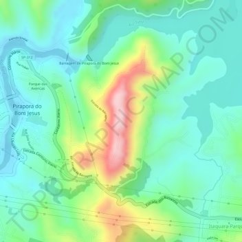 Morro do Capuava topographic map, elevation, terrain