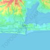 Lagos topographic map, elevation, terrain