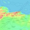 Aragua topographic map, elevation, terrain