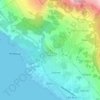 Three crosses topographic map, elevation, terrain