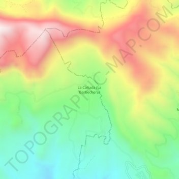 La Cañada (La Barbechera) topographic map, elevation, terrain