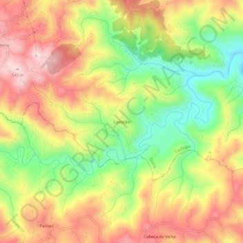 Castelão topographic map, elevation, terrain