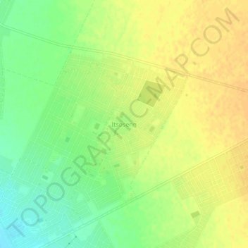 Itsoseng topographic map, elevation, terrain