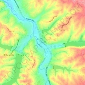 Dug Hill topographic map, elevation, terrain