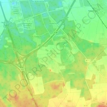 Kirchstockach topographic map, elevation, terrain