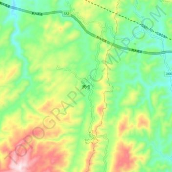 麦格 topographic map, elevation, terrain