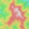 Binsar topographic map, elevation, terrain