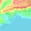 Bahía Coique topographic map, elevation, terrain