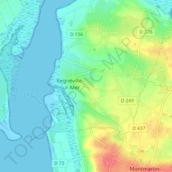 Les Hauts Vents topographic map, elevation, terrain