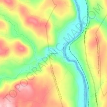 Milanville topographic map, elevation, terrain