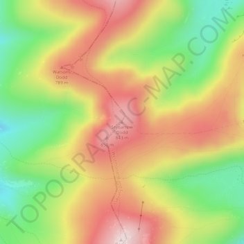 Stybarrow Dodd topographic map, elevation, terrain
