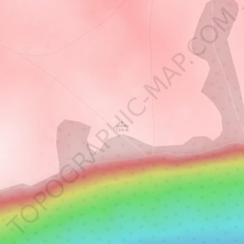 Phu Kradung topographic map, elevation, terrain