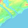 Kenton-on-Sea topographic map, elevation, terrain