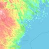 Piteå kommun topographic map, elevation, terrain