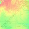 Okavango River topographic map, elevation, terrain