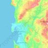 Oristano topographic map, elevation, terrain