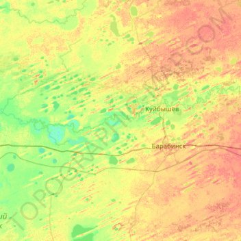 Октябрьский сельсовет topographic map, elevation, terrain