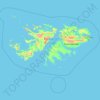 Falkland Islands topographic map, elevation, terrain