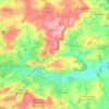 Bricquebec-en-Cotentin topographic map, elevation, terrain