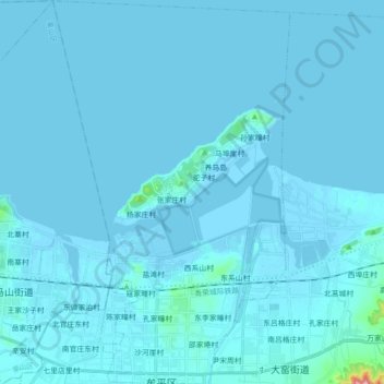 宁海街道 topographic map, elevation, terrain