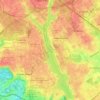 Химкинское водохранилище topographic map, elevation, terrain