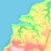St Gennys topographic map, elevation, terrain