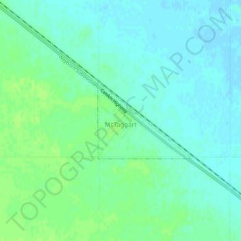 McTaggart topographic map, elevation, terrain