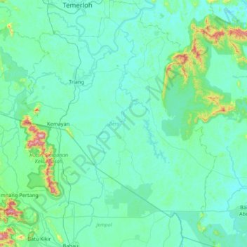 Bera topographic map, elevation, terrain