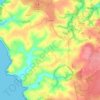 Cury topographic map, elevation, terrain