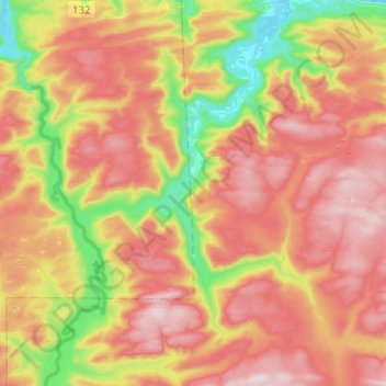 Rivière de la Grande Vallée topographic map, elevation, terrain