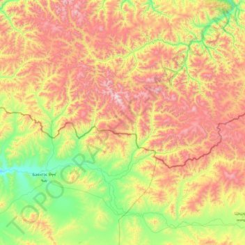 Сумон Качык topographic map, elevation, terrain