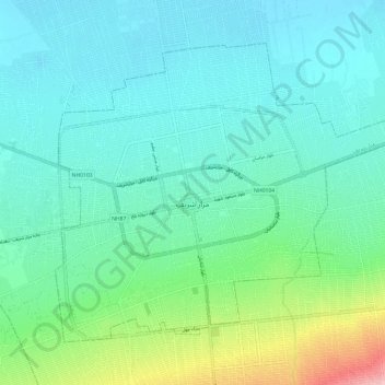 Mazar-i-Sharif topographic map, elevation, terrain