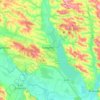 Burshtyn Urban Hromada topographic map, elevation, terrain