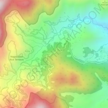 Bilong topographic map, elevation, terrain